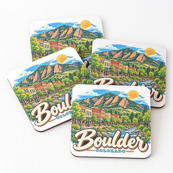 Item preview, Hand Drawn Boulder Colorado Travel Souvenir Landmark Gift designed and sold by MichaeIRellov.