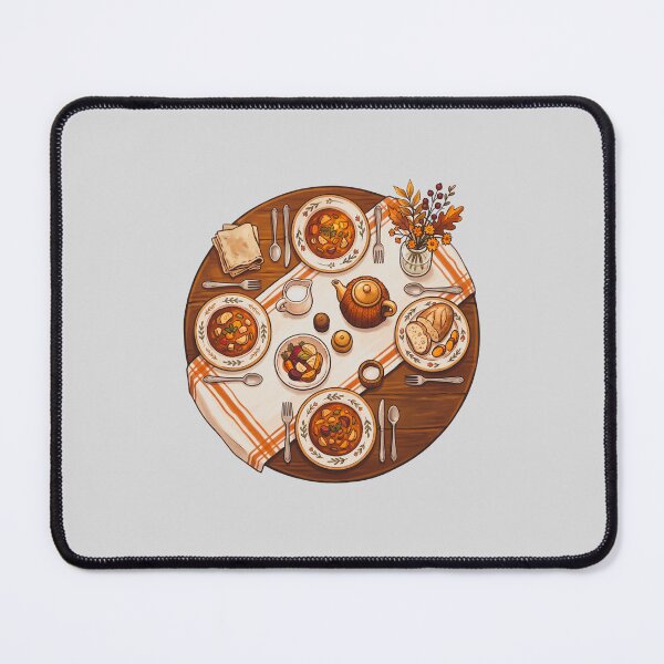 Item preview, Cozy Autumn Harvest Dinner Table Illustration designed and sold by hattie's.