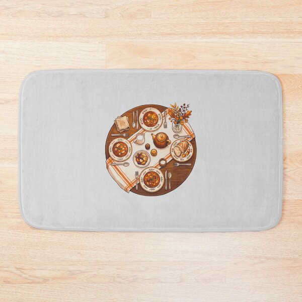 Item preview, Cozy Autumn Harvest Dinner Table Illustration designed and sold by hattie's.