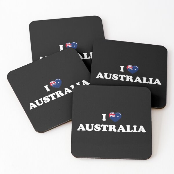 Item preview, I Love Australia / I Heart Australia (White text with flag heart) designed and sold by STUDIO-72.