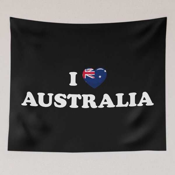 Item preview, I Love Australia / I Heart Australia (White text with flag heart) designed and sold by STUDIO-72.