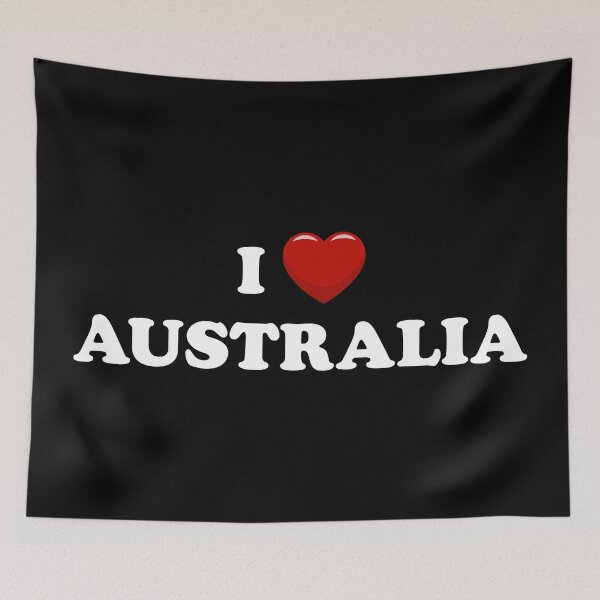 Item preview, I Love Australia / I Heart Australia (White text with red heart) designed and sold by STUDIO-72.