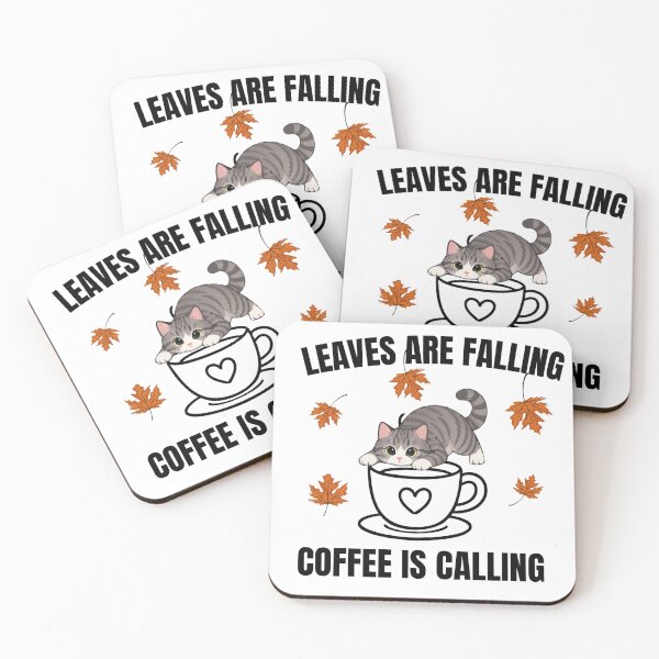 Item preview, Leaves Are Falling Coffee Is Calling designed and sold by CreativeOlga.