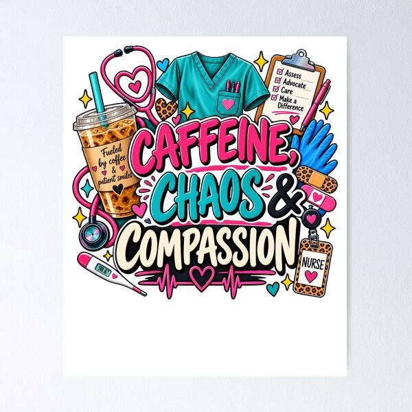 Item preview, Caffeine Chaos Compassion designed and sold by chizuneart.