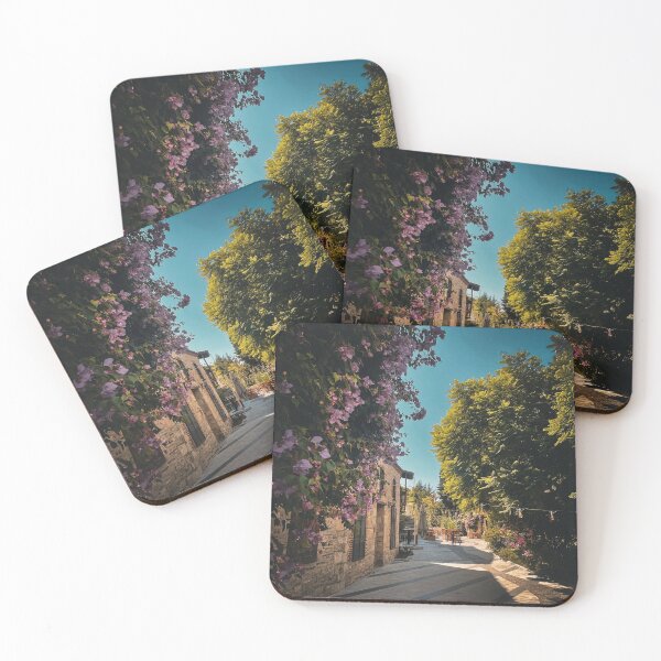 Item preview, Mediterranean Stone Street Flowers Historic Travel Photography designed and sold by wildsilencee.
