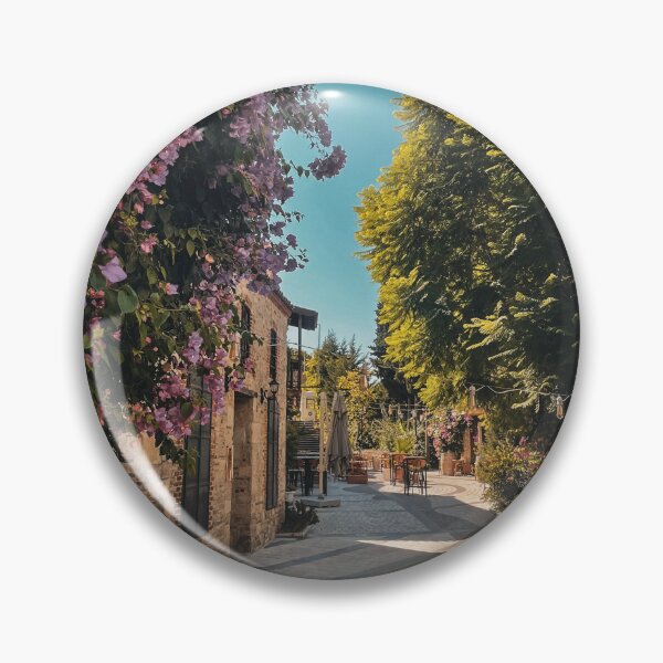 Item preview, Mediterranean Stone Street Flowers Historic Travel Photography designed and sold by wildsilencee.