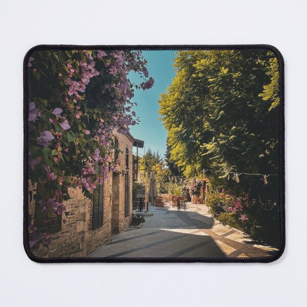 Item preview, Mediterranean Stone Street Flowers Historic Travel Photography designed and sold by wildsilencee.