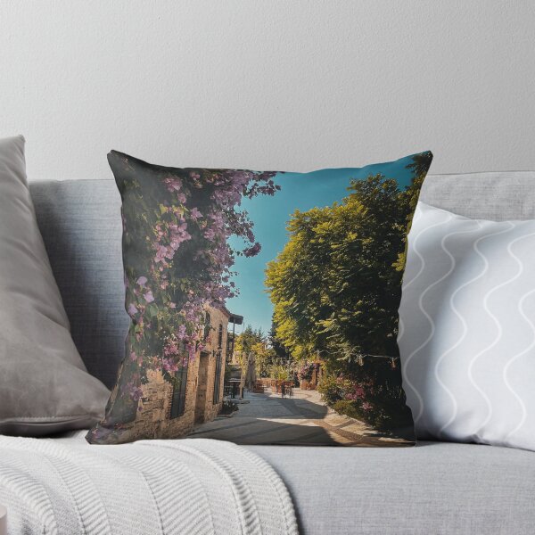 Item preview, Mediterranean Stone Street Flowers Historic Travel Photography designed and sold by wildsilencee.
