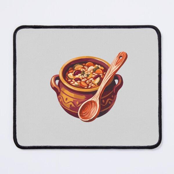 Item preview, Warm Illustrated Bowl of Vegetable Soup with Spoon designed and sold by hattie's.