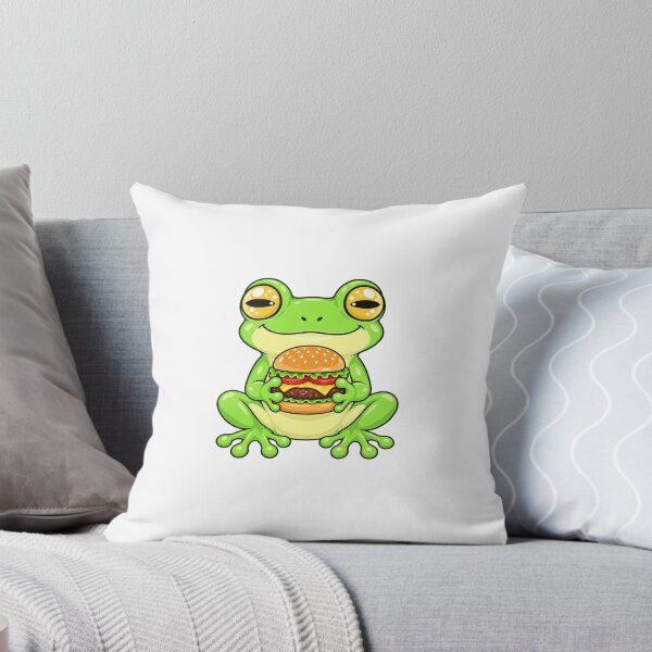 Item preview, Cute Kawaii Frog With Burger designed and sold by Eternalski.