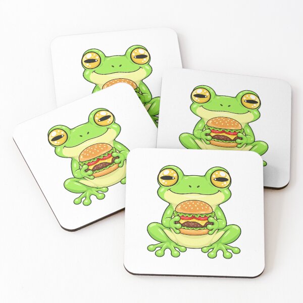 Item preview, Cute Kawaii Frog With Burger designed and sold by Eternalski.
