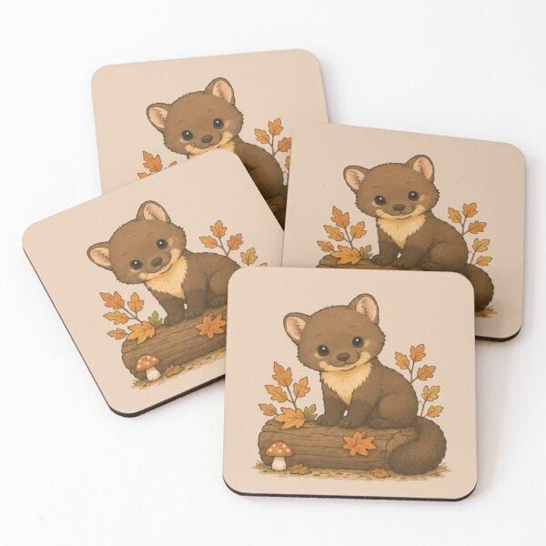 Item preview, Cute Autumn Pine Marten designed and sold by MellowMunchkins.