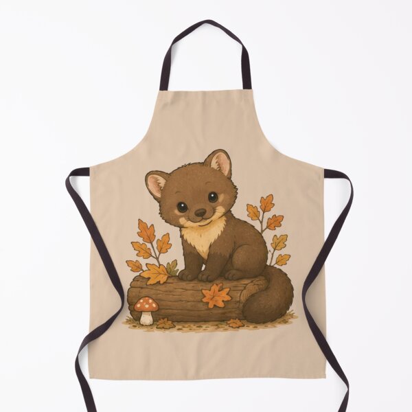 Item preview, Cute Autumn Pine Marten designed and sold by MellowMunchkins.