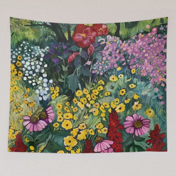 Item preview, Gustav Klimt Flower Garden Vivid Seamless Flowers Vintage Floral Patterns Digital Art Illustration designed and sold by Matt_Smith.