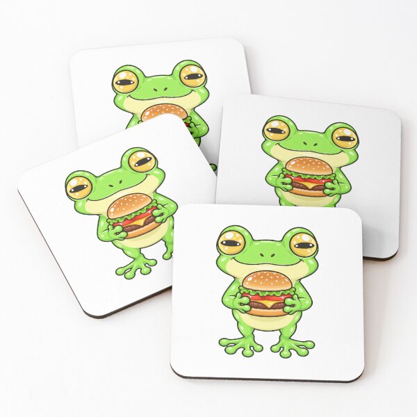 Item preview, Cute Kawaii Frog With Burger designed and sold by Eternalski.