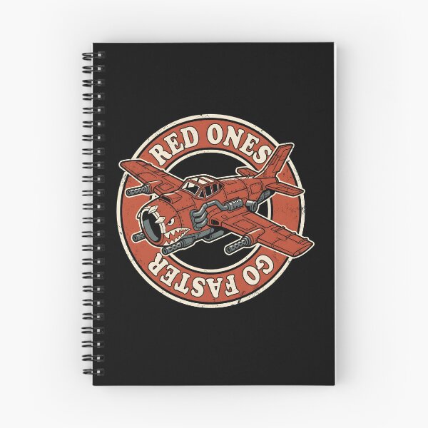 Item preview, Red Ones Go Faster - Orks Dakkajet Retro Aviation Warhammer 40K Art designed and sold by BravenBold.
