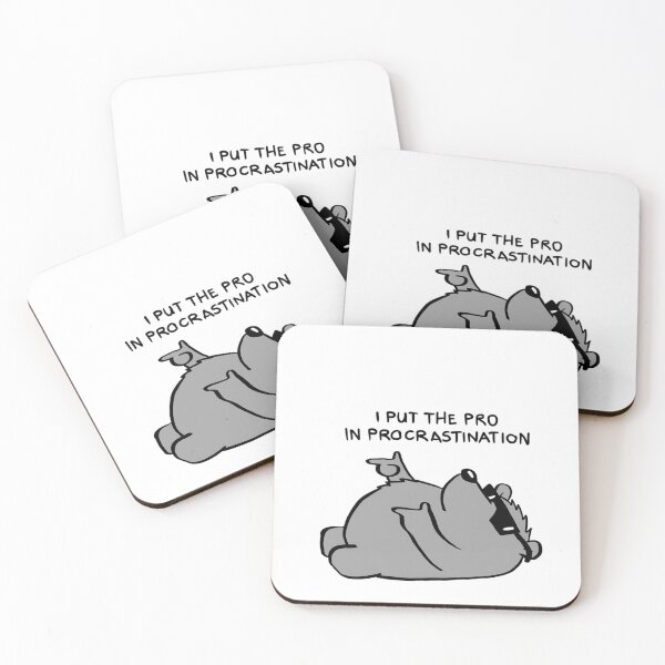 Item preview, I Put The Pro In Procrastination - Funny Lazy Bear designed and sold by JossDesign15.