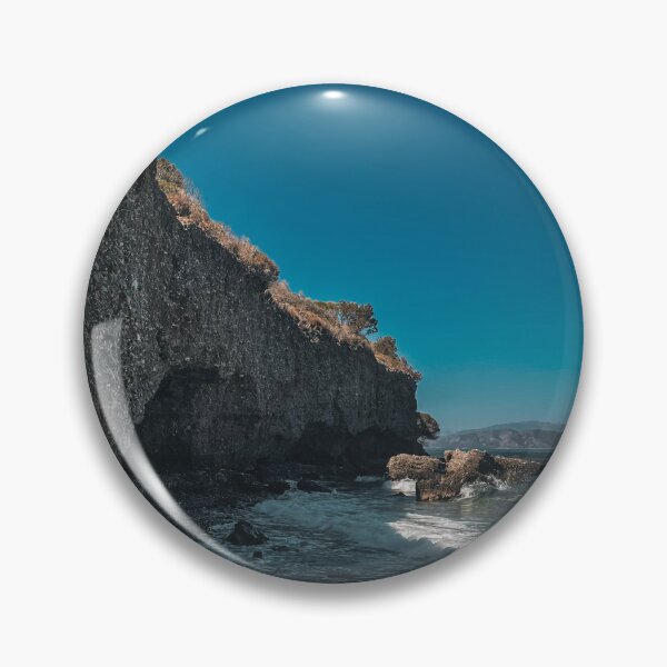 Item preview, Moody Sea Cliff Ocean Waves Crashing Coastal Fine Art Photography designed and sold by wildsilencee.