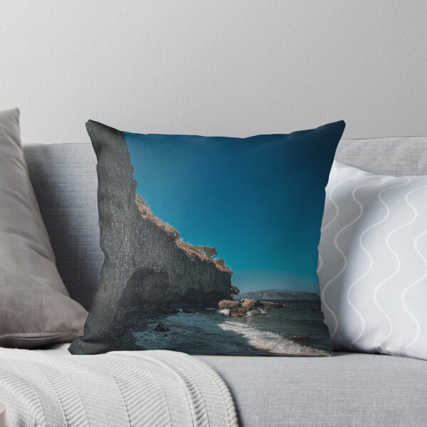 Item preview, Moody Sea Cliff Ocean Waves Crashing Coastal Fine Art Photography designed and sold by wildsilencee.