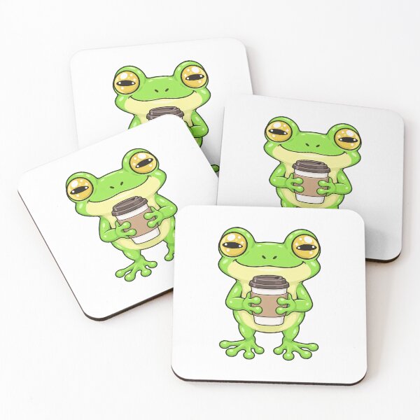 Item preview, Cute Kawaii Frog With Coffee designed and sold by Eternalski.