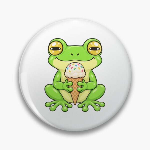 Artikelvorschau, Niedlicher Kawaii-Frosch mit Eiscreme entworfen und verkauft von Eternalski.