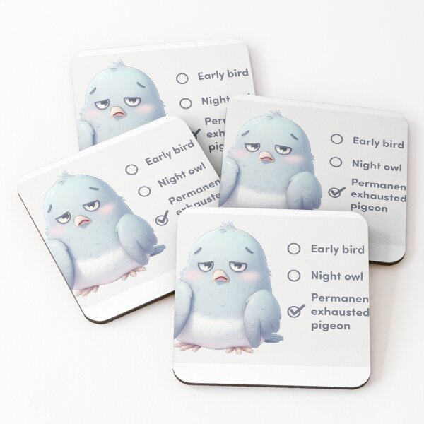 Item preview, Permanently exhausted pigeon designed and sold by BookOfRainbows.