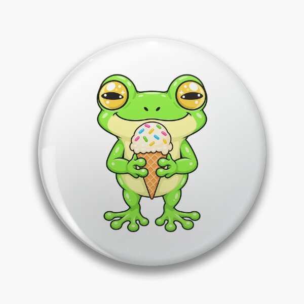 Artikelvorschau, Niedlicher Kawaii-Frosch mit Eiscreme entworfen und verkauft von Eternalski.