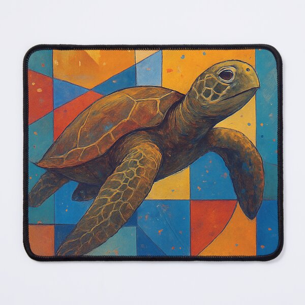 Item preview, A swimming Turtle - a Geometric illustration. designed and sold by GalleryKauffeld.