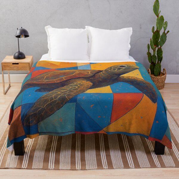 Item preview, A swimming Turtle - a Geometric illustration. designed and sold by GalleryKauffeld.