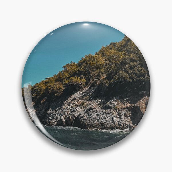 Item preview, Moody Ocean Coast Rocky Forest Island Coastal Landscape Photography designed and sold by wildsilencee.