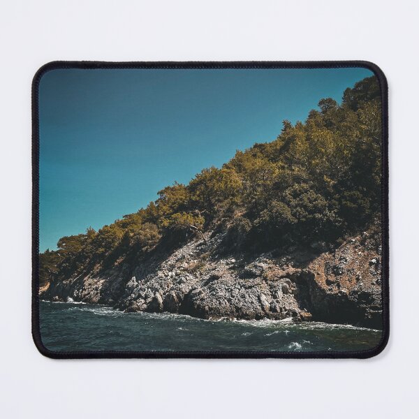 Item preview, Moody Ocean Coast Rocky Forest Island Coastal Landscape Photography designed and sold by wildsilencee.