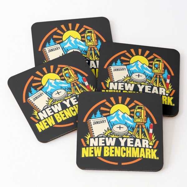 Item preview, New Year New Benchmark Land Surveying New Year Humor designed and sold by DreamLayerStudio.