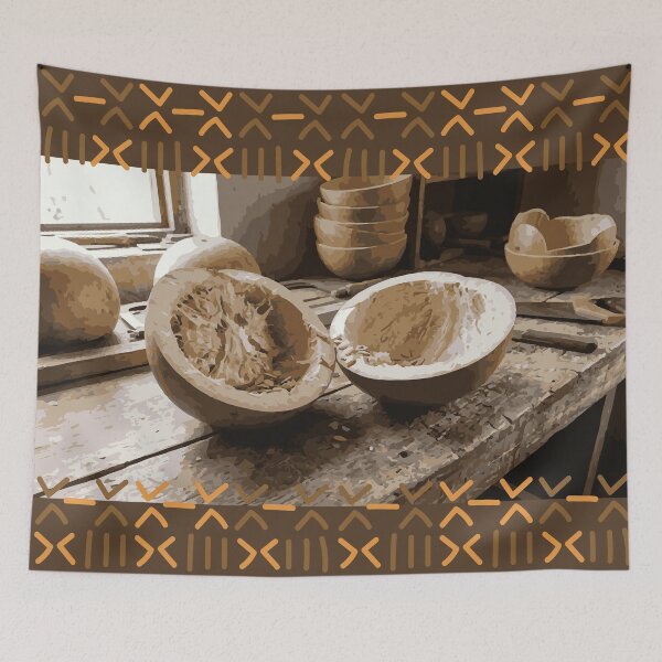Item preview, Calabash Traditional African Bogolan designed and sold by Wolagno.