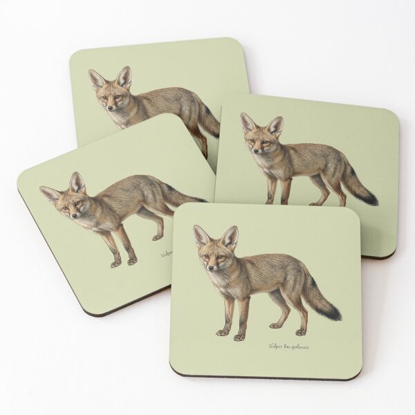 Item preview, Bengal Fox: The Arid Phantom Wildlife Illustration Print designed and sold by FreiherrPK.