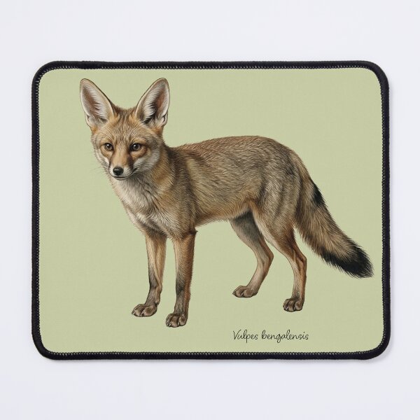 Item preview, Bengal Fox: The Arid Phantom Wildlife Illustration Print designed and sold by FreiherrPK.
