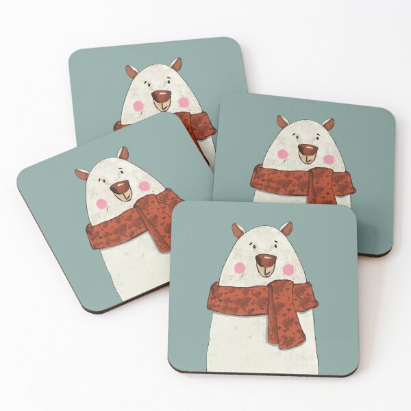 Item preview, Cute Hand-Drawn Polar Bear in a Red Scarf designed and sold by Almanzart.