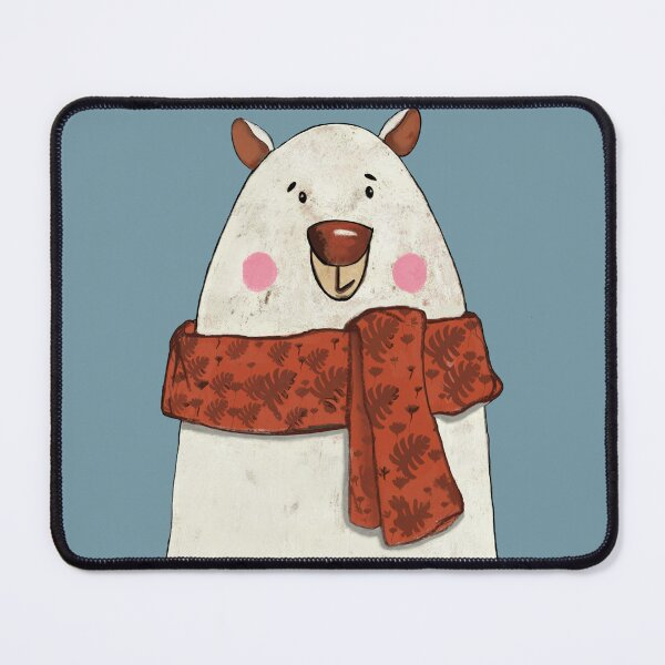 Item preview, Cute Hand-Drawn Polar Bear in a Red Scarf designed and sold by Almanzart.