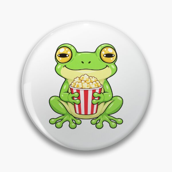 Item preview, Cute Kawaii Frog With Popcorn designed and sold by Eternalski.