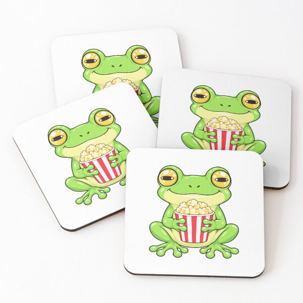 Item preview, Cute Kawaii Frog With Popcorn designed and sold by Eternalski.
