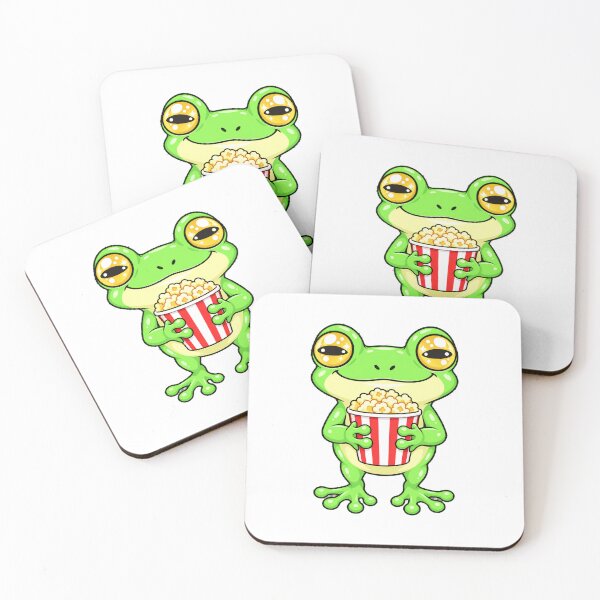 Item preview, Cute Kawaii Frog With Popcorn designed and sold by Eternalski.