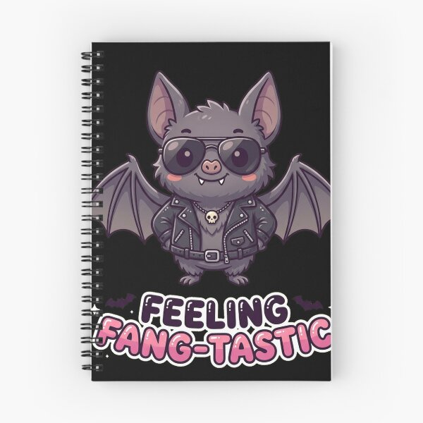 Item preview, Feeling Fang-Tastic - Cool Vampire Bat in Leather Jacket designed and sold by AOG-DESIGNS.