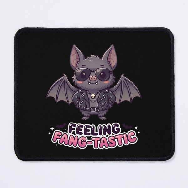 Item preview, Feeling Fang-Tastic - Cool Vampire Bat in Leather Jacket designed and sold by AOG-DESIGNS.