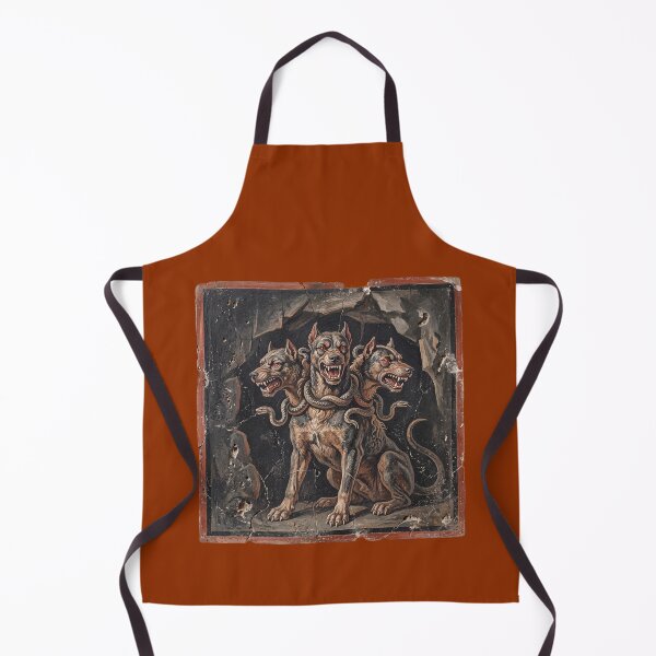 Item preview, Infernal Watchdog: Classical Cerberus Fresco Print designed and sold by FreiherrPK.