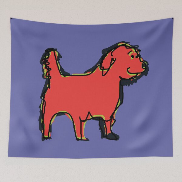 Item preview, Red Shaggy Dog  designed and sold by ellenhenry.