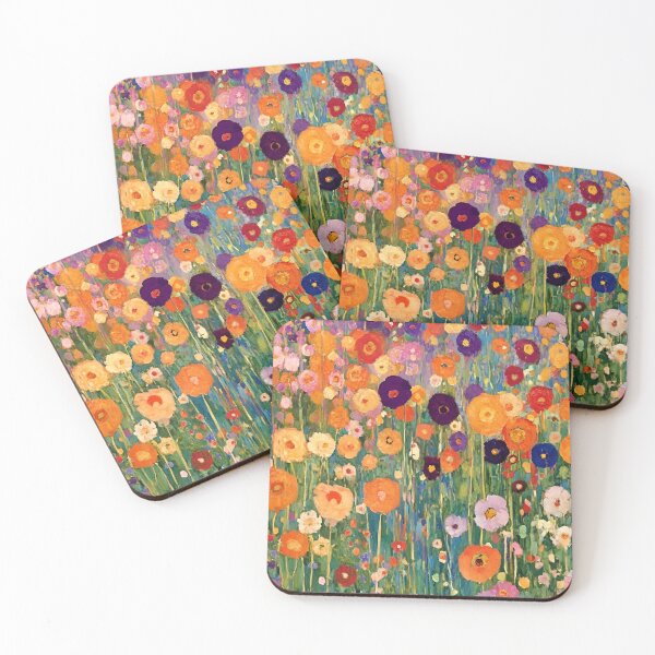 Item preview, Gustav Klimt Flower Garden Vivid Seamless Flowers Vintage Floral Patterns Digital Art Illustration designed and sold by Matt_Smith.