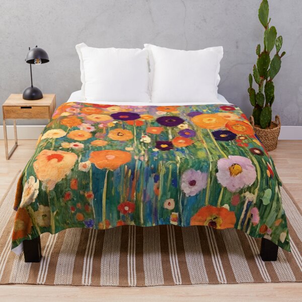 Item preview, Gustav Klimt Flower Garden Vivid Seamless Flowers Vintage Floral Patterns Digital Art Illustration designed and sold by Matt_Smith.