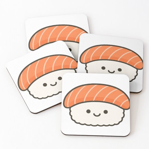 Item preview, Cute Kawaii Salmon Nigiri Sushi designed and sold by vekotpu.
