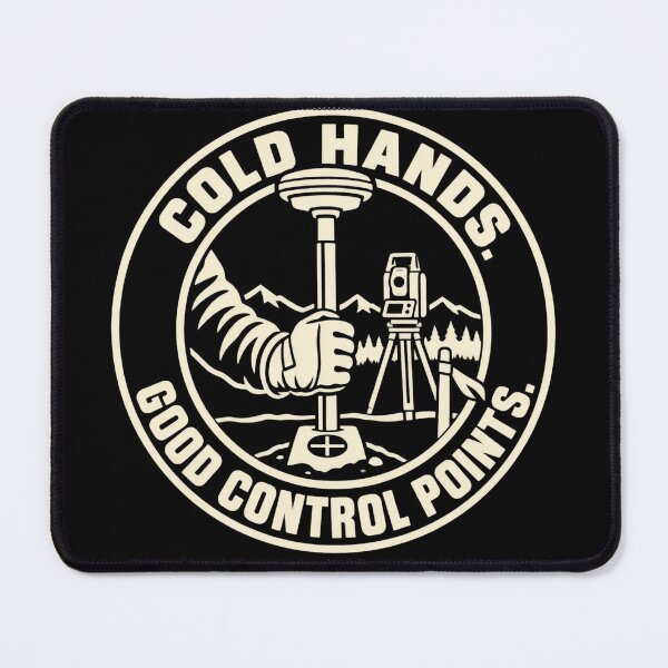 Item preview, Cold Hands Good Control Points Survey Crew Winter Humor designed and sold by DreamLayerStudio.