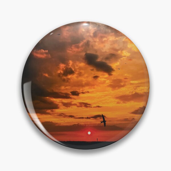 Item preview, Moody Golden Sunset Clouds Bird Silhouette Fine Art Photography designed and sold by wildsilencee.