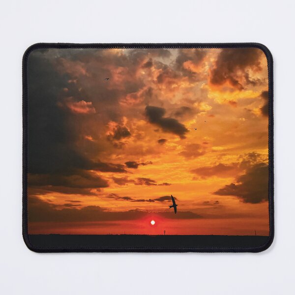Item preview, Moody Golden Sunset Clouds Bird Silhouette Fine Art Photography designed and sold by wildsilencee.